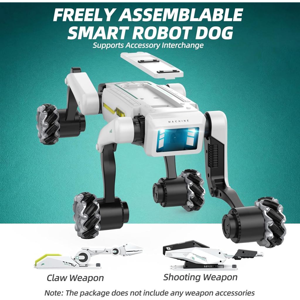 Electric RC Intelligent Robot Dog With Clip & Shoot Multifunction RC Mechanical Dog Voice