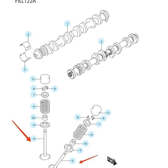 KOMPONEN MOBIL] KLEP API MINYAK IGNIS, BALENO HATCHBACK ASLI SGP SPAREPART SUZUKI PART REPLACEMENT