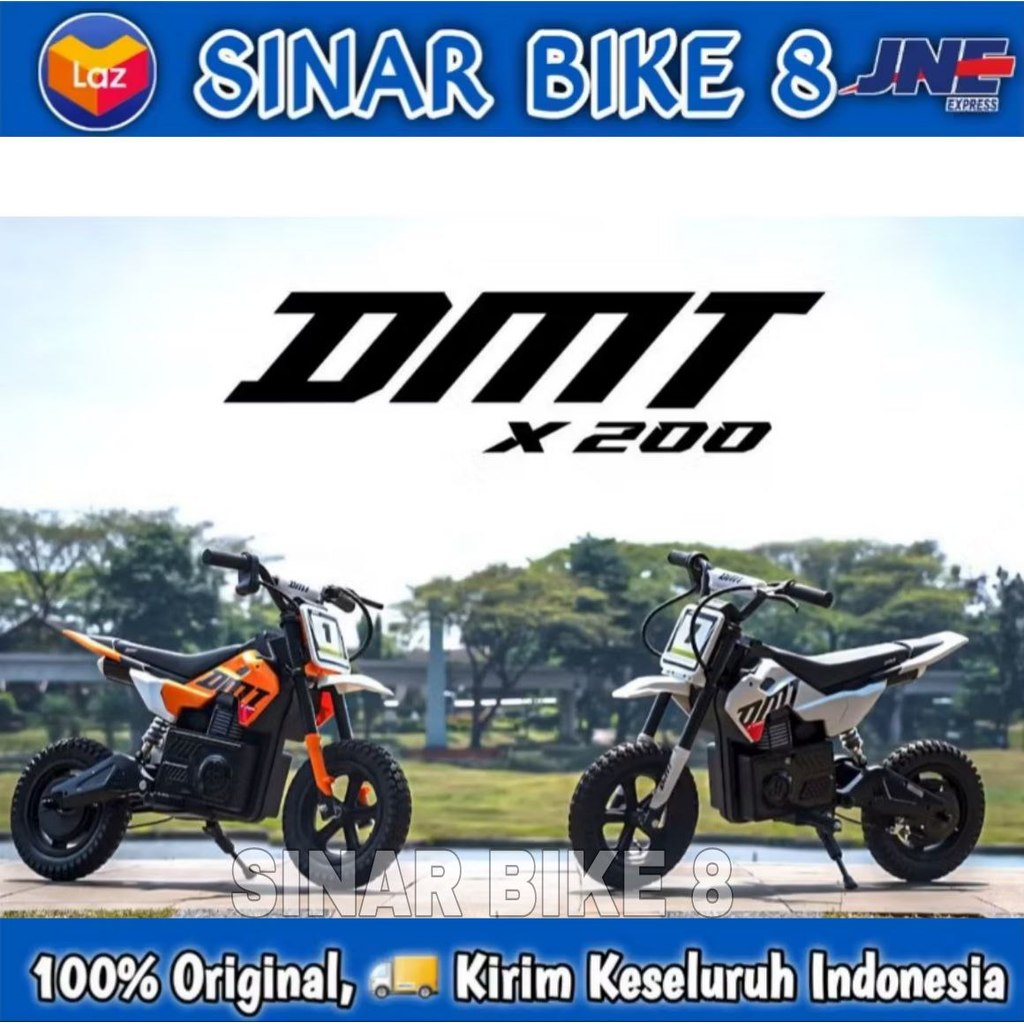 Motor Electric Mini Trail Anak DOMINATE DMT X200 Ukuran 12 Inch Gas Listrik Cross Minimoto Motocross