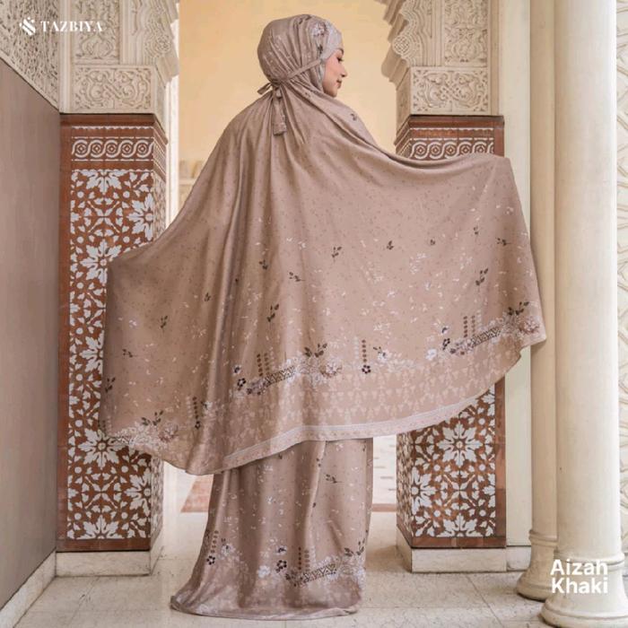 PROMO  100% ORIGINAL MUKENA TAZBIYA SET SAJADAH 2IN1 AIZAH I Mukena Rayon Jumbo Dewasa I Mukena