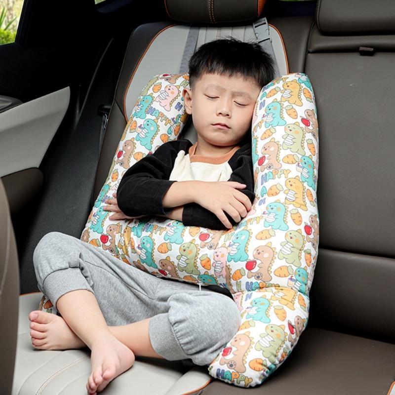 Car Head Pillow H-Shape Car Back Seats Travel Pillow Neck Head Body Support Cushion for Kid Children