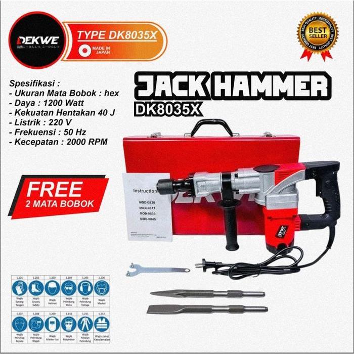 Orion Modern - Dekwe Jack Hammer Drill Bobok Beton Cor Tembok Hex Pipih Lancip Bor Penghancur Beton