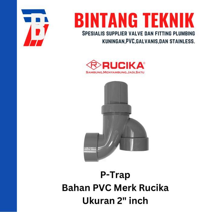 * P-Trap 2" inch PVC Rucika D