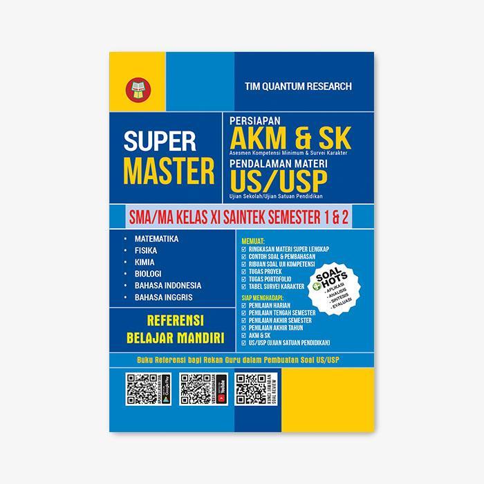 ORIGINAL BUKU SUPER MASTER PERSIAPAN AKM & SK - SMA KELAS XI SAINTEK READY STOCK