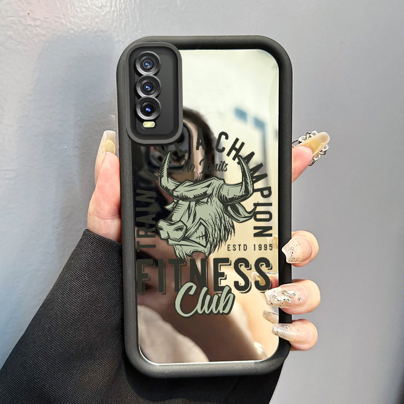 Casing Hp Untuk VIVO Y20 Y20s Y20i Y20T Y12s Y12a Y30G Y11s Case shio Sapi yang marah Mirror Kasing 