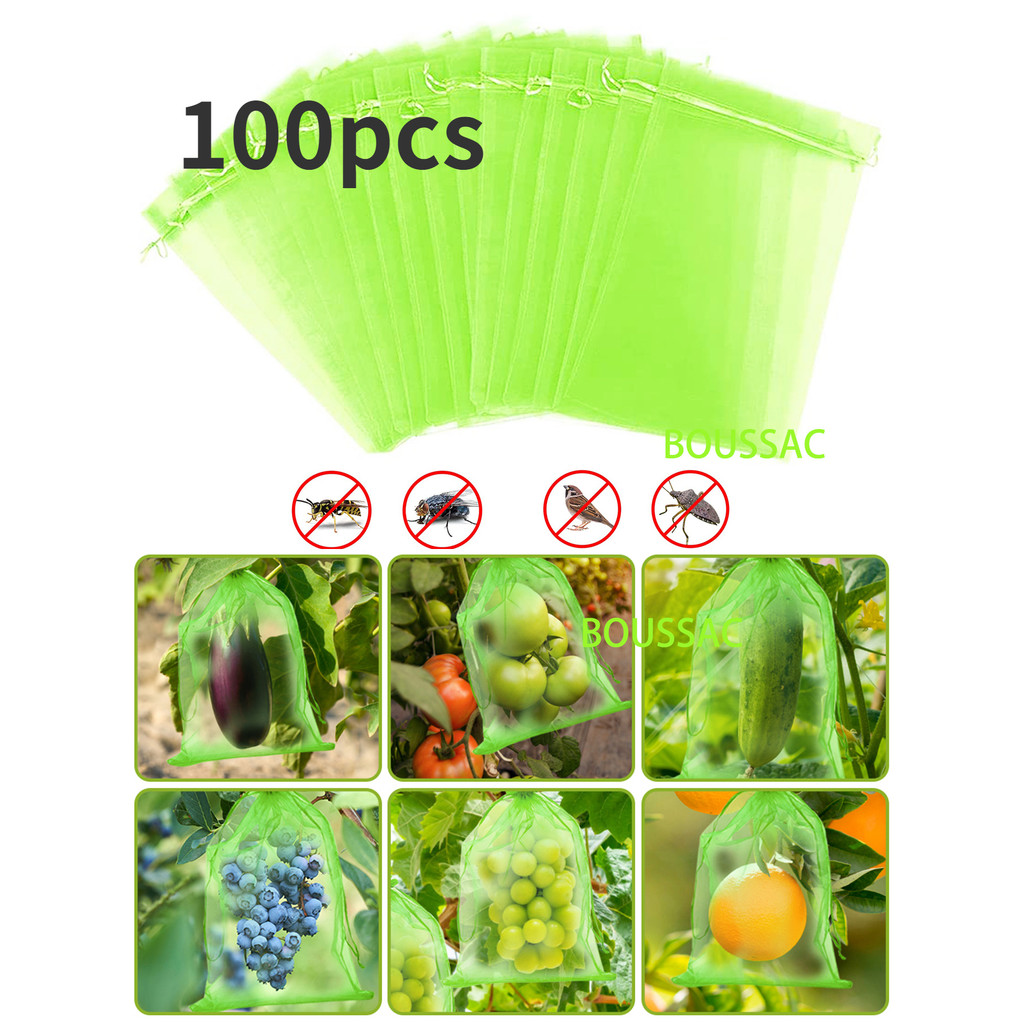 100pcs Fruit Protection Bags Pest Control Anti-Bird Garden Netting