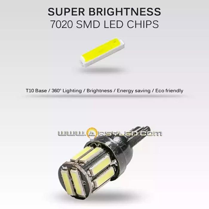 "New" Lampu Senja Motor T10 led 7014 Beat Mio Jupiter vixion AC DC Brightnes