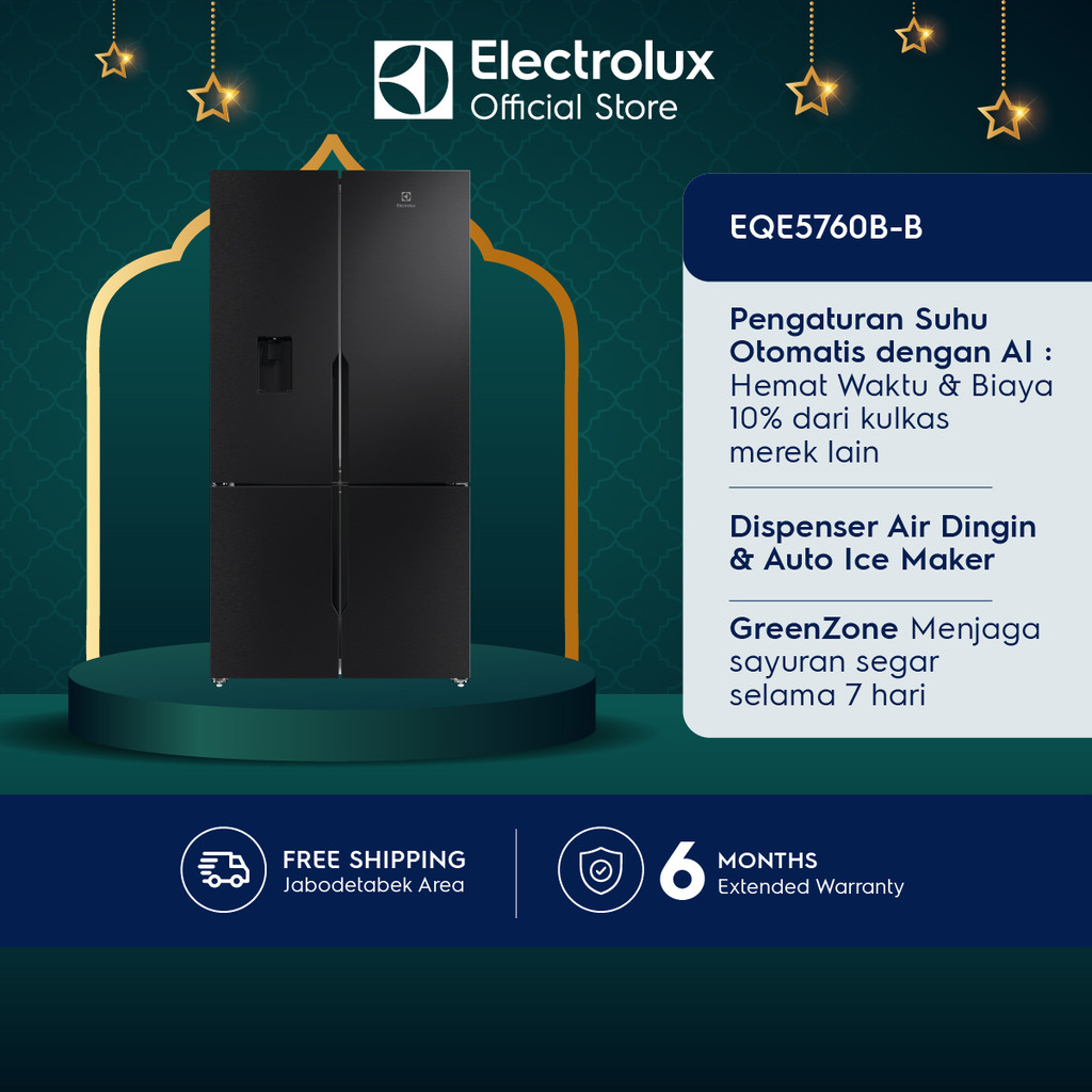 Electrolux Kulkas Multidoor 4 Pintu 634 Liter - No Frost - Inverter - Water Dispenser - AutoIce - AI