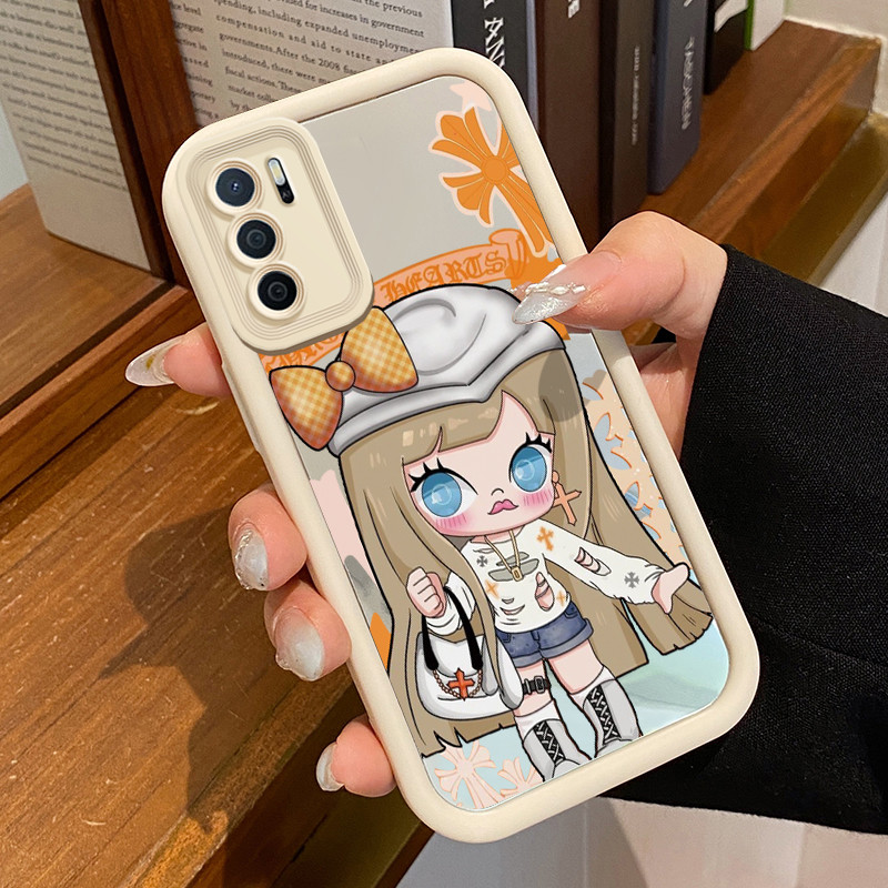 Casing Hp OPPO A16 OPPO A16s OPPO A54s Case Casing Boneka Anime Pola Kasus cermin tangga Kasus ponse