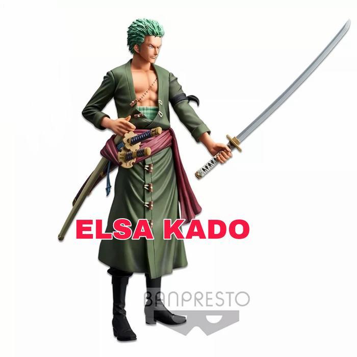 Roronoa Zoro Grandista Action Figure Nero Version Terlaris 0326
