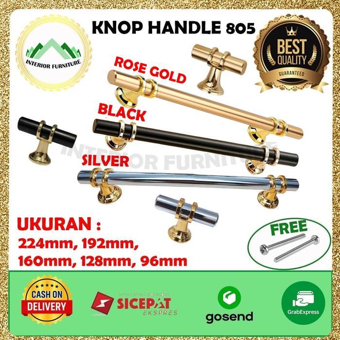 Handle Lemari Handle RoseGold Hitam Gold Black Knob Pull Pintu Minimalis