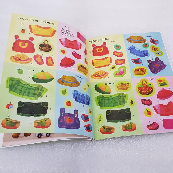 Usborne Stiker buku anak Sticker book activity