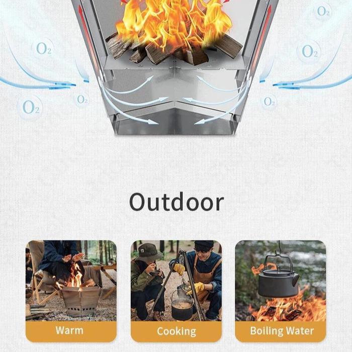 Cuci Gudang FIRE PIT / BBQ GRILL / KOMPOR KAYU BAKAR CAMPING NATUREHIKE NH21SK002