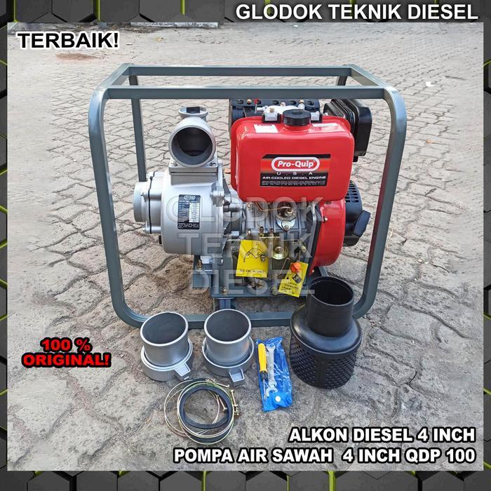 Mesin Alkon Pompa Air Sawah Diesel 4 Inch Water Pump 4" Solar QDP 100