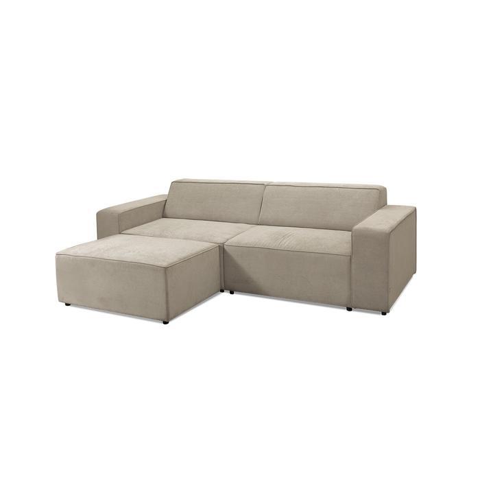 Sofa L Seater Minimalis BRONX MODULAR - Isiruma - ABU KECOKLATAN