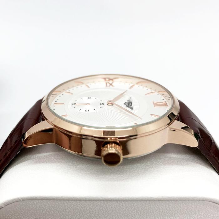 Pad Hener Liones Jam Tangan Couple Pria Anti Air Kulit Kaca Mineral Sapphire + Kotak Eksklusif