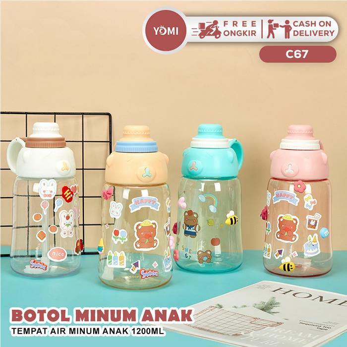 YOMI - Botol Minum 1200ML -C67 / Botol Air Minum / Botol Minum Anak