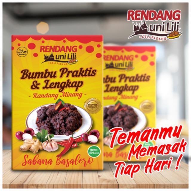 Bumbu Rendang Praktis & Lengkap Rendang Uni Lili