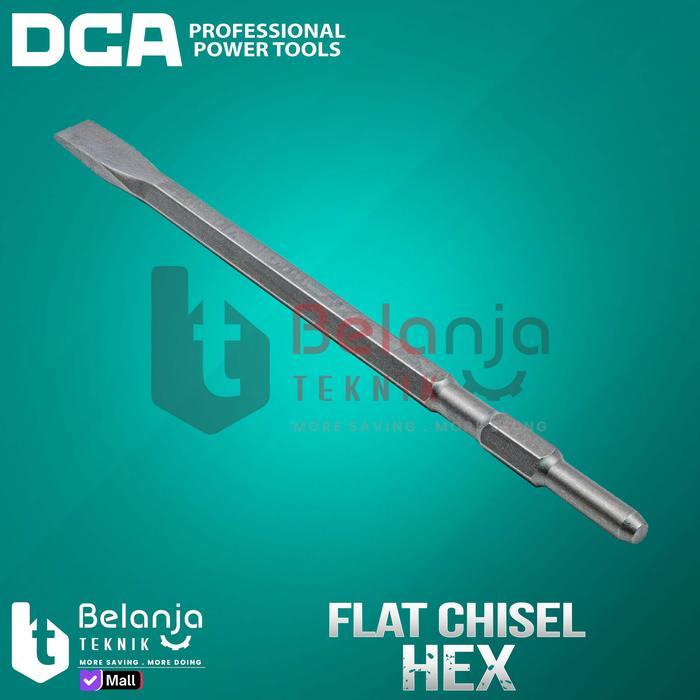 Flas Chisel SDS Hex 17x400mm DCA Mata Bobok Chisel Pipih SDS Hex 17 x 400MM