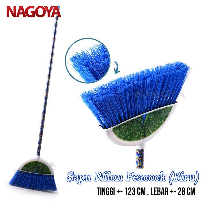 Sapu Nilon Peacock Sapu Plastik Sapu Lantai Broom biru Nagoya 820