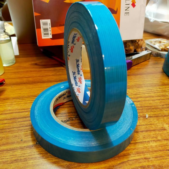 SELOTIP LAKBAN SERAT FILAMENT TAPE 3/4"X 50M SERAT ISOLASI SERAT BIRU