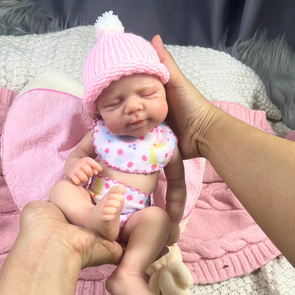 13 Inch Full Silicone Reborn Baby Doll Pascale Girl Washable Body Soft Solid Silicone Doll Thday