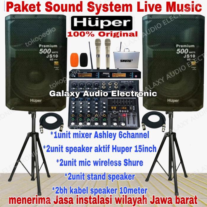 Paket Sound Speaker HUPER 15inch JS10 ( TOP II ) Original