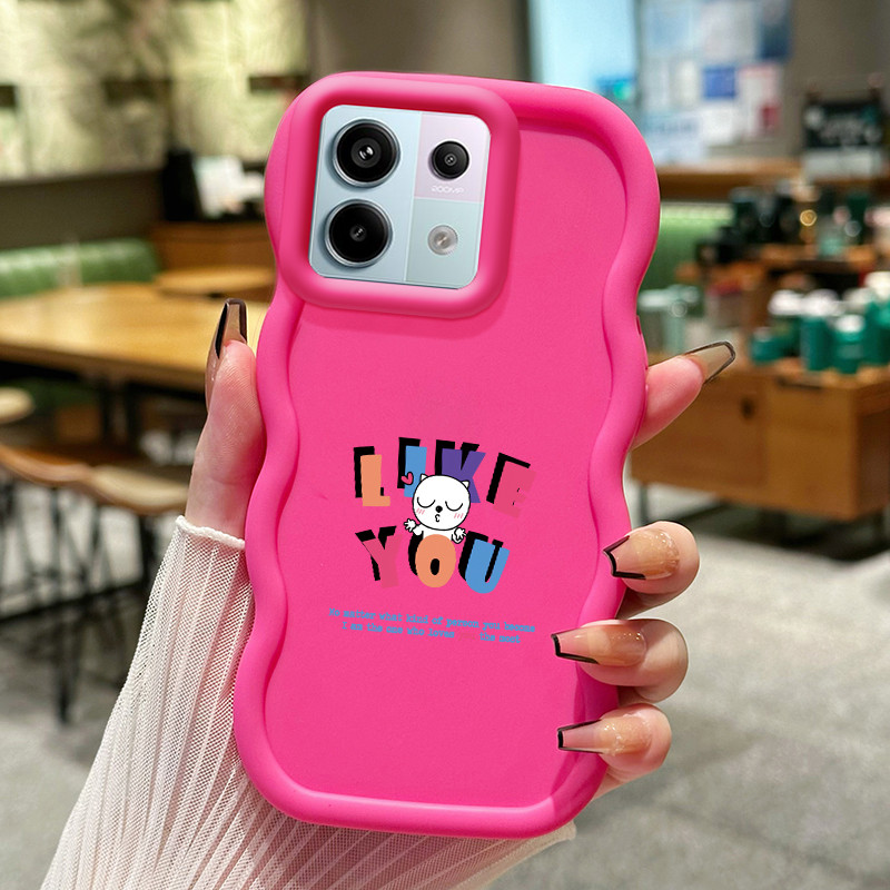 Casing Hp Untuk Xiaomi Redmi Note 13 Pro 5G POCO X6 Case Like you Gelombang Cesing Kesing Hitam Sili