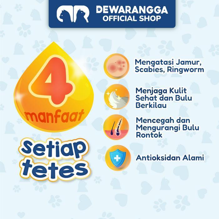 Dewarangga Omega Drops Salmon Oil Kucing, Minyak Ikan Kucing untuk Menjaga Kulit & Bulu Kucing