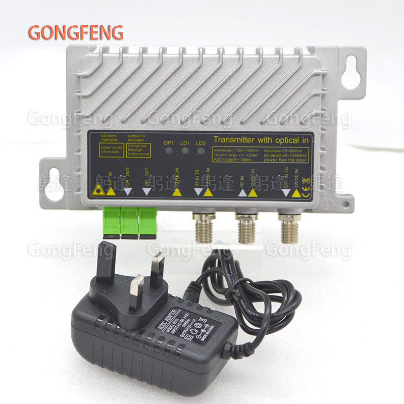 JUAL  FTTH 1550nm Optical Transmitter 2 Way Output 10dBm Home Coaxial To Fiber Optic CATV Network Tr