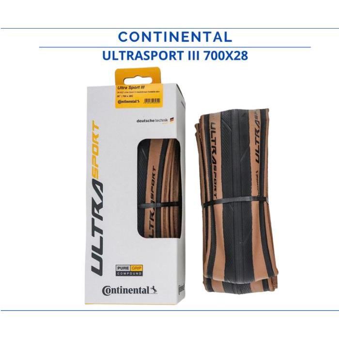 Ban Luar Sepeda Roadbike Continental Ultrasport Iii Tan Wall - 700X28C