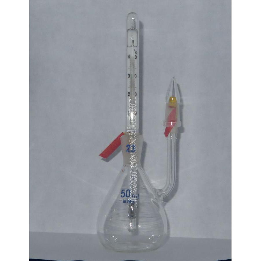 SALE HERKA Piknometer Thermometer 50ml Pycnometer with Thermometer TERMURAH
