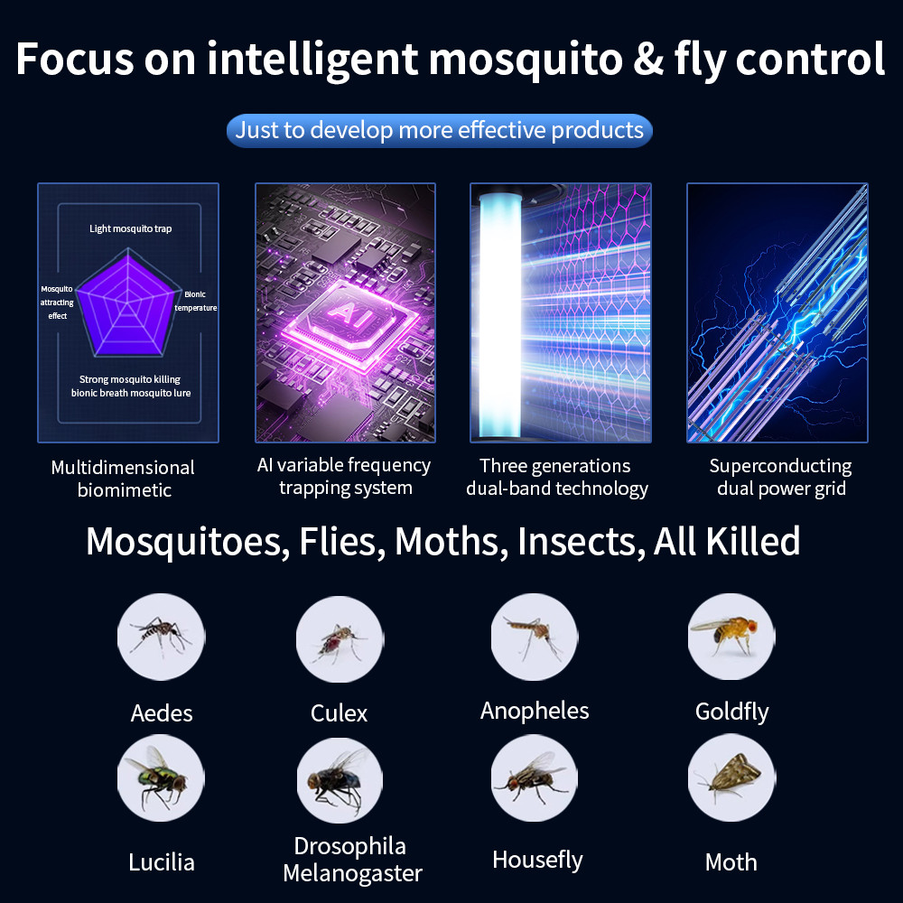 Mosquito Killer Rainproof Killer Electric Shock Mosquito Killer Mosquito Trapper Garden Outdoor