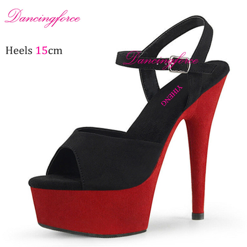 6Inch/15cm Suede Platform Pole Dance Shoes Fetish Modern Sandals NightClub High Heels Stripper Party