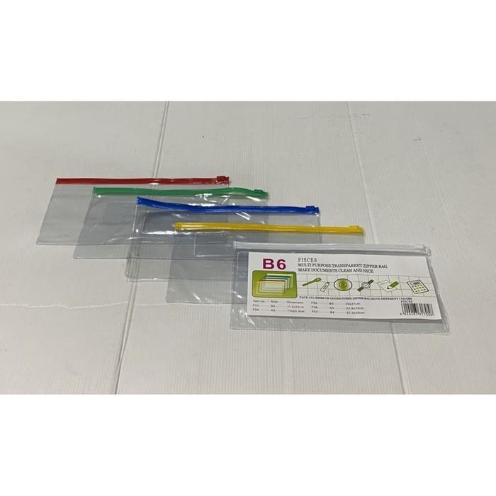 Map Zipper B6 Transparent Pisces