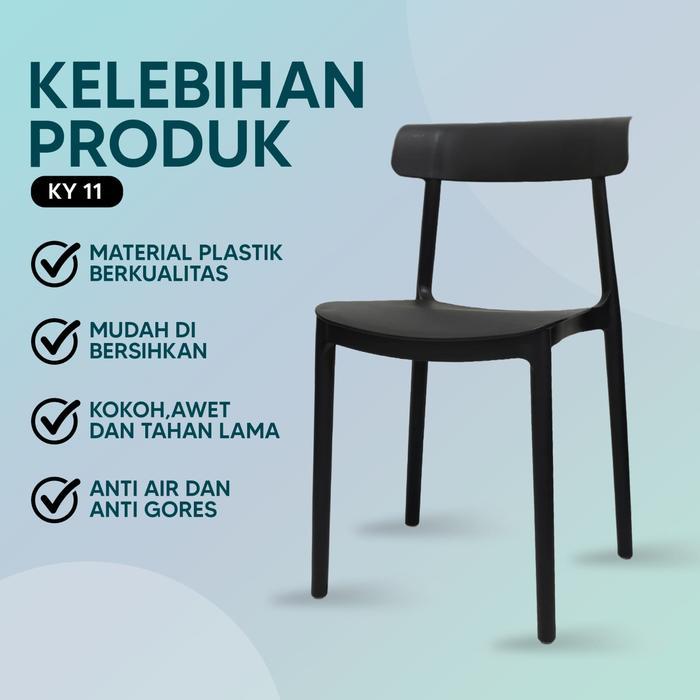 Mymy.Surabaya - {Cod} Kursi Plastik Kursi Makan Minimalis Bangku Plastik Kursi Cafe Kursi Santai