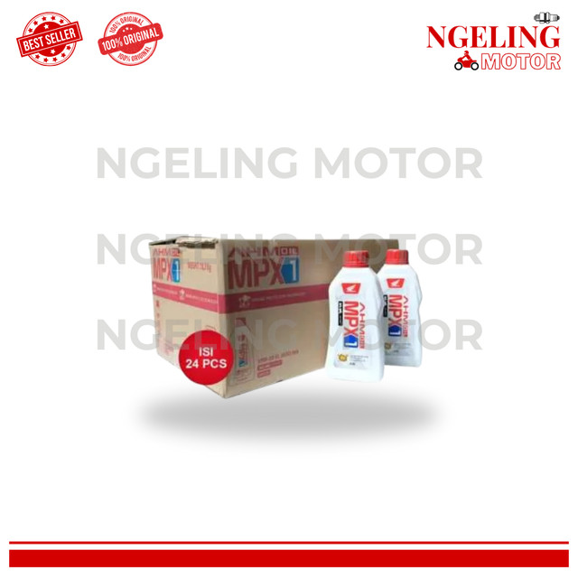 Oli AHM MPX1 1.2 Liter 1 Dus Isi 24 Botol Original 10W-30 Oil Mesin Motor Bebek Sport 4T Asli Honda 