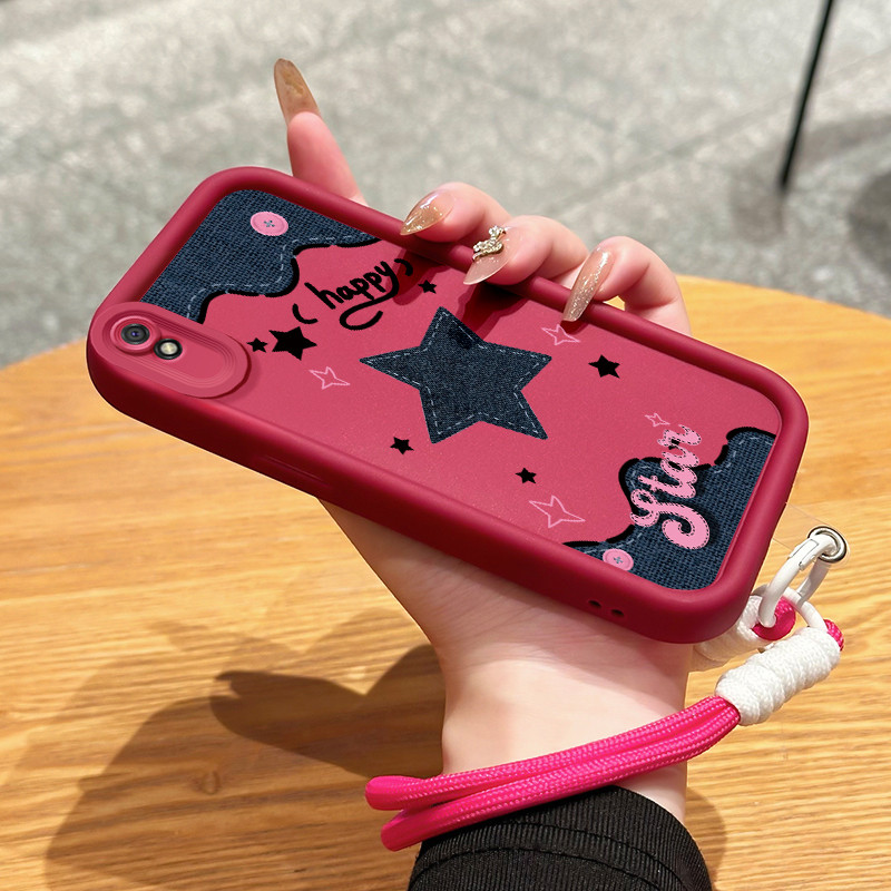 Casing Hp untuk Xiaomi Redmi 9A 9I Case Casing Bintang Cowboy pola Cesing HP pelindung Softcase Sili