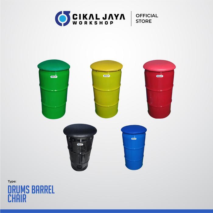 Kursi Drum Minimalis / Kursi Minimalis/Kafe/Unik/Simpel Busa/ Material Drum / Warna Furniture