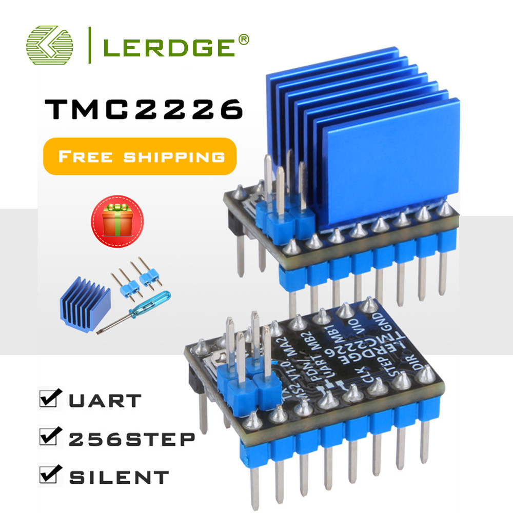 LERDGE Stepper Motor Driver TMC2226 V1.0 UART Replace TMC 2208 TMC2225 A4988 lv8729 3D Printer Parts
