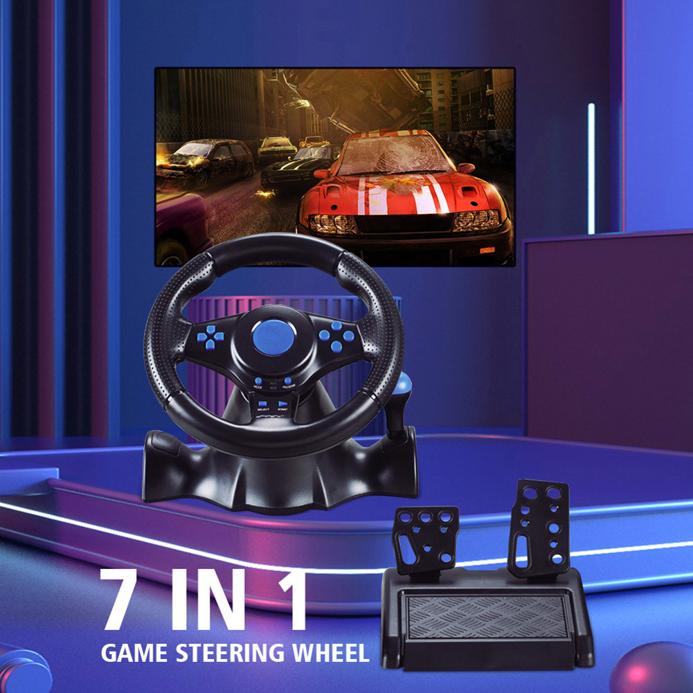 Racing Steering Wheel for Switch/Xbox One/360/PS4/PS2/PS3/PC Racing Games Dual Clutch Control Steeri