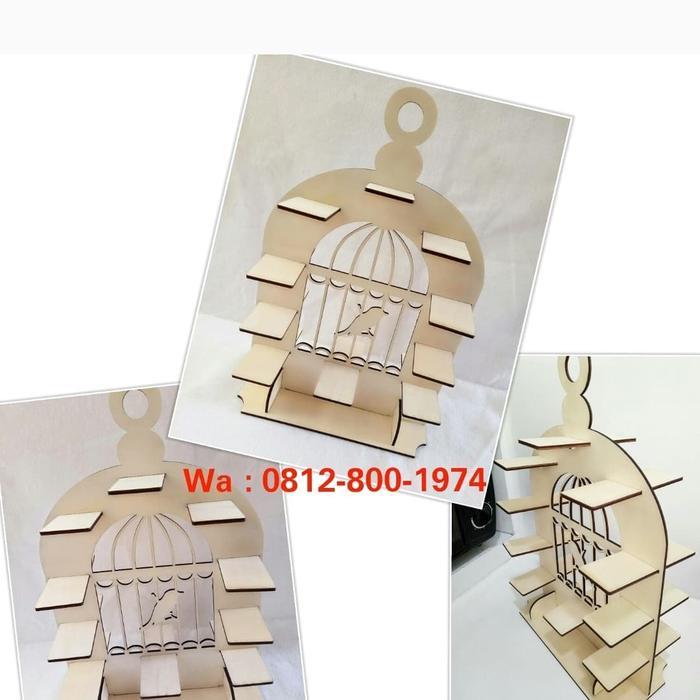 Standing cupcake sangkar burung / rak coklat /rak kue
