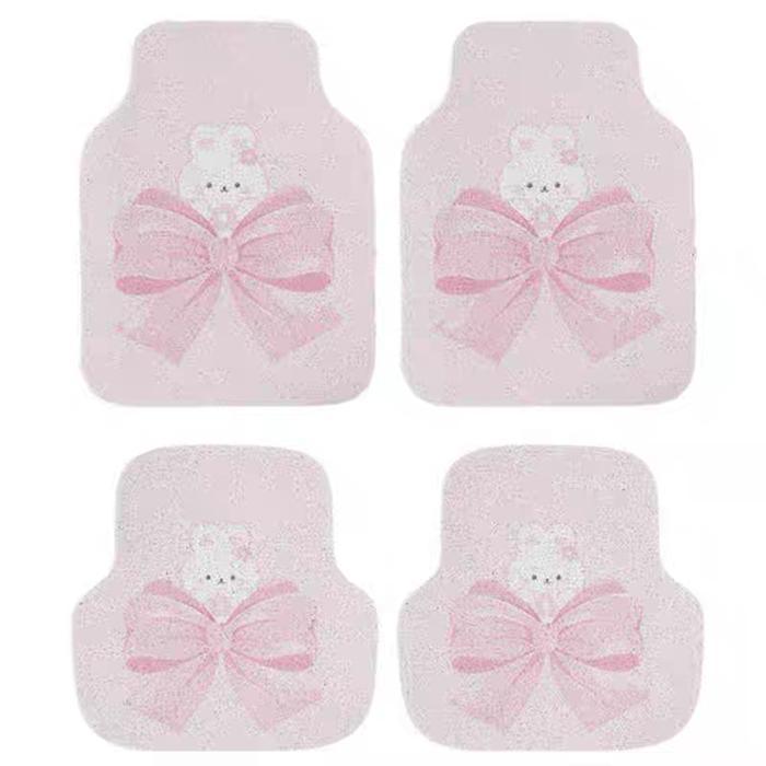 Karpet Mobil Rumput 2 Baris Pita Pink Car Karet Kendaraan