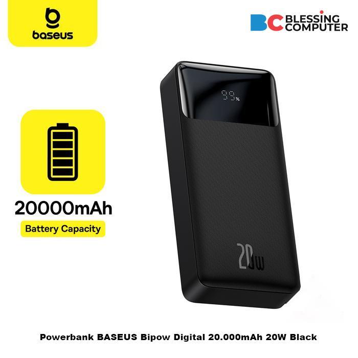 Powerbank Baseus Bipow Digital 20.000Mah 20W Black
