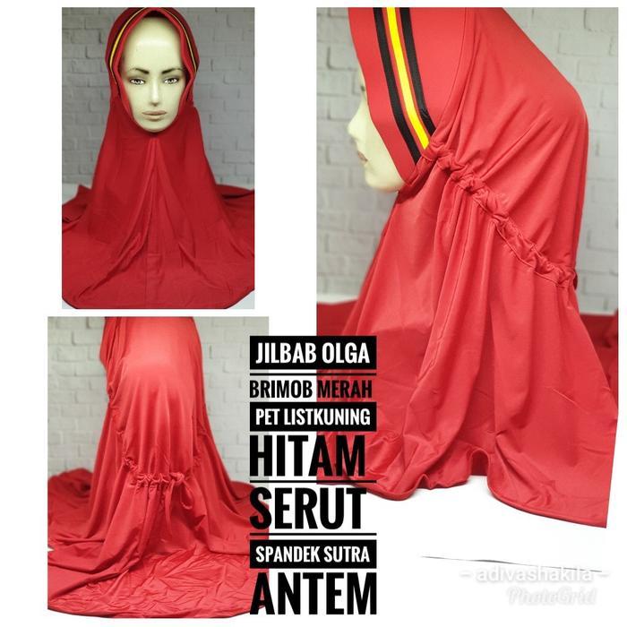 terlaris ADIVA-- JILBAB OLAHRAGA BHAYANGKARI BRIMOB 100% ori