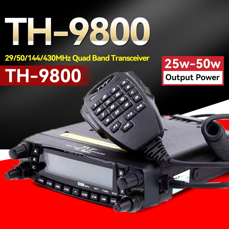 Tyt Th-9800 Plus Mobile Car Radio Quad Band Transcer Th9800 Plus Dual Display Walkie Talkie Base
