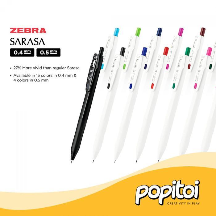 JTTOP" ZEBRA SARASA R SERIES GEL PEN 0.5 MM PULPEN