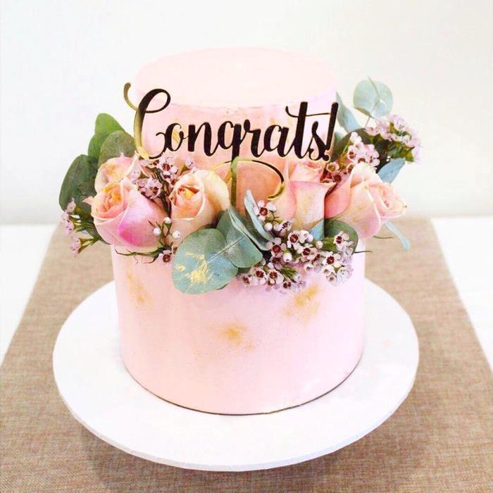 CTW02 Cake Topper Happy Graduation Congratulation Acrylic Hiasan Kue Wisuda