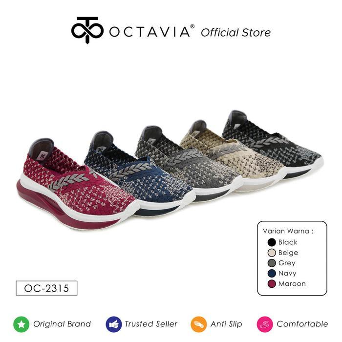 Berrybenka - [ORIGINAL] Sepatu Slip On Rajut Knit Wedges Wanita #OC-2315