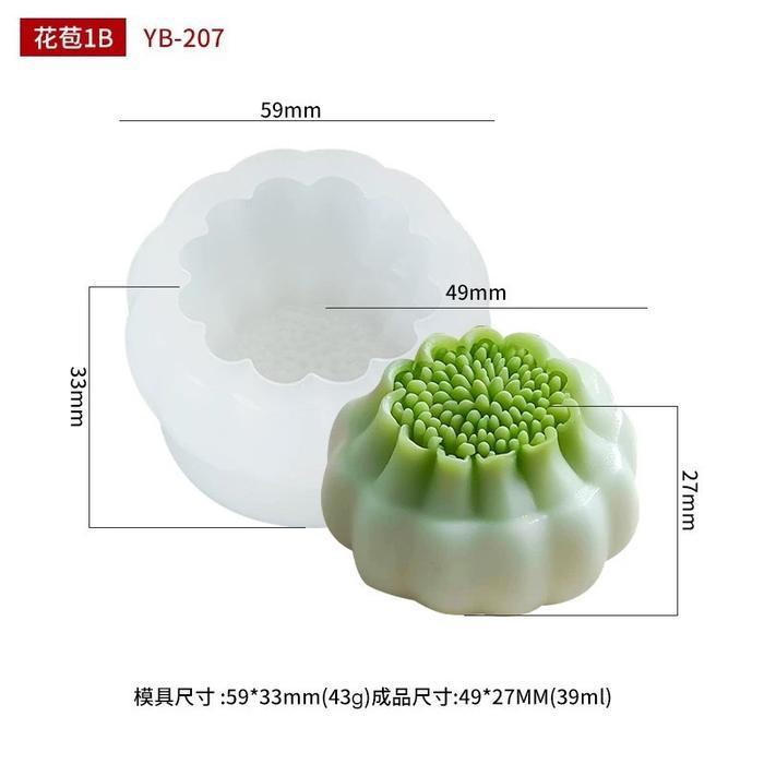 CETAKAN SILIKON 3D BUNGA MOONCAKE SILICONE FLOWER FONDAN COKLAT RESIN